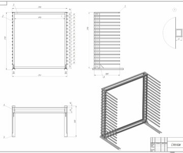 3D модель Стеллаж для хранения и сушки плитных материалов