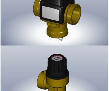 3D модель Клапан термостатический смесительный ESBE VTA321- G3/4 и клапан предохранительный - Valvula Seguranca EMMETI G1_2