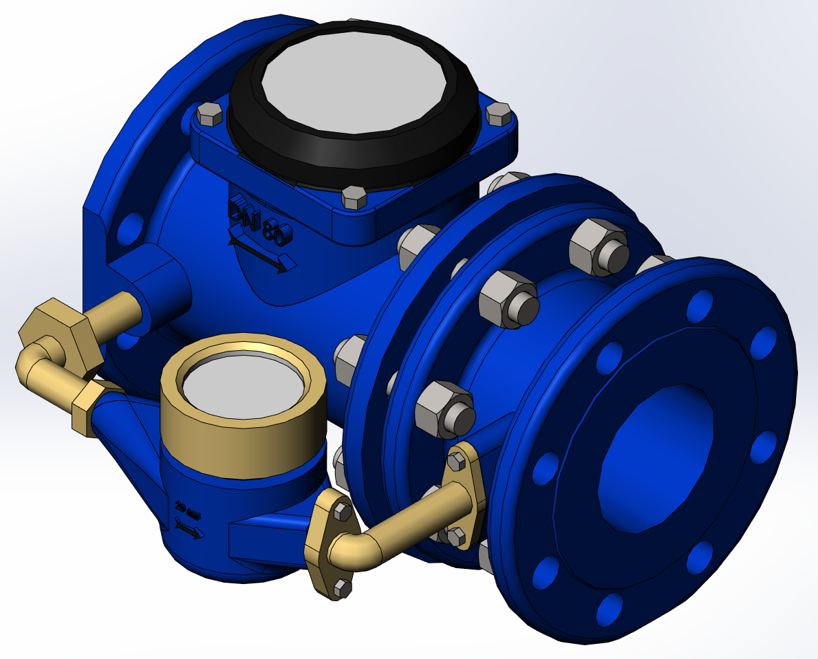 3D модель Счетчик  холодной воды комбинированный ВСХНКд Dy-80/20