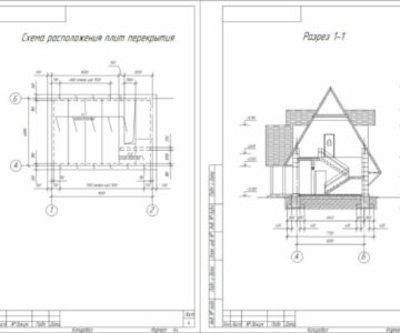 Чертеж Курсовой проект на тему: «Коттедж двухэтажный»