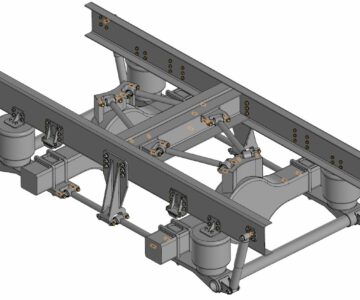 3D модель Пневматическая зависимая балансирная задняя подвеска КАМАЗ-65956