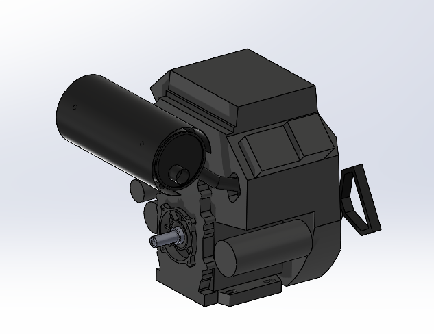 3D модель Двигатель LIFAN 20 л.с. 192F-2T (KP460) (вых. вал d25 мм)