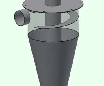 3D модель Циклон вход-выход 50мм