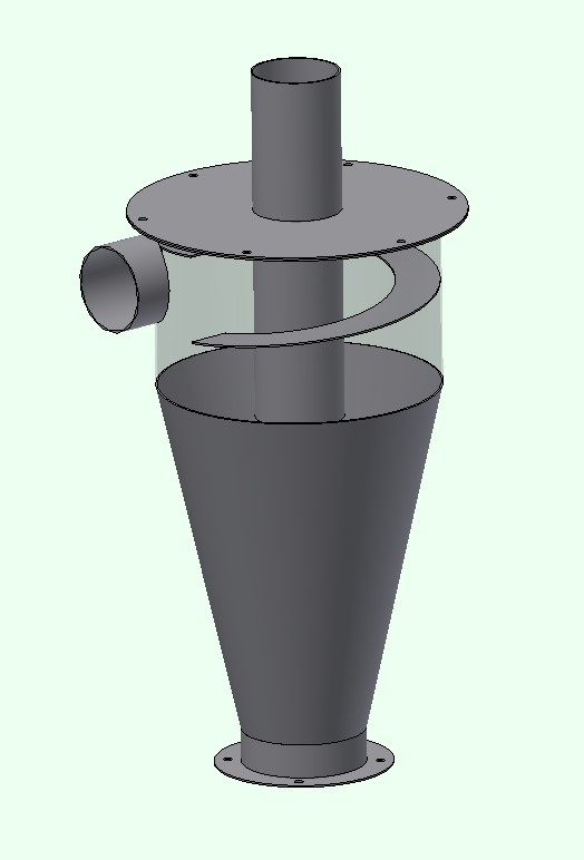 3D модель Циклон вход-выход 50мм