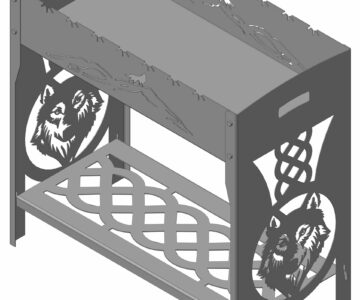 3D модель Разборный мангал Волк