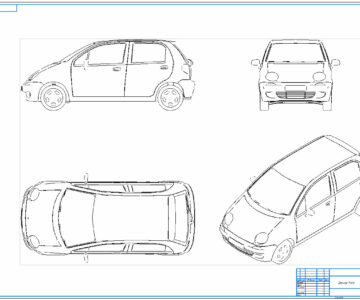 Чертеж Чертеж Daewoo Matiz