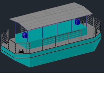 3D модель 3D модель плавучей заправочной станции