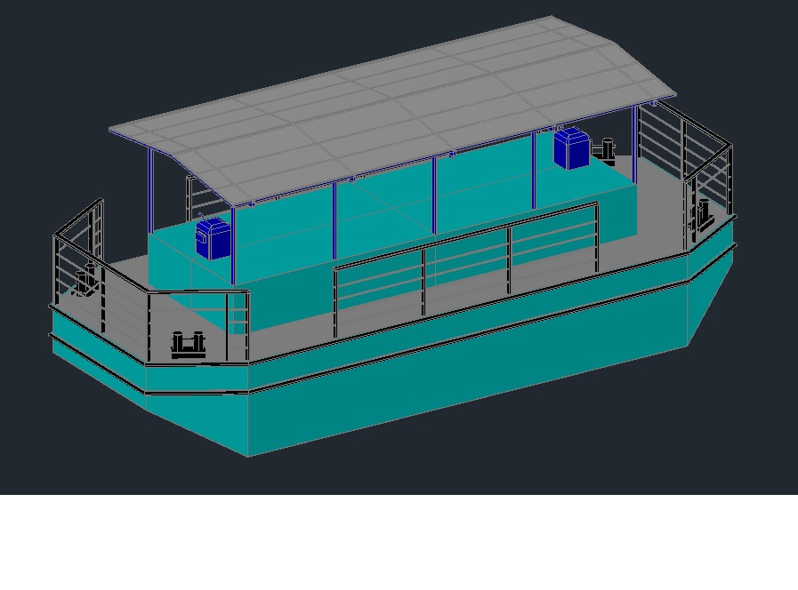 3D модель 3D модель плавучей заправочной станции