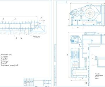 Чертеж Скреперный конвейер