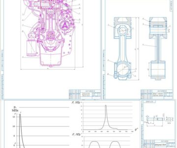 Чертеж Проектирование автомобильного двигателя Д-245.7