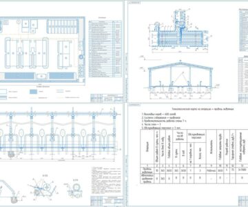 Чертеж Разработка системы привязи-отвязи животных на ферме 600 голов КРС