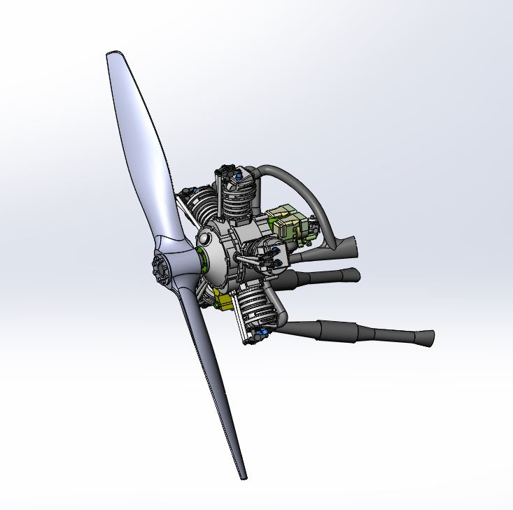 3D модель Авиационный двигатель М-11 3D модель