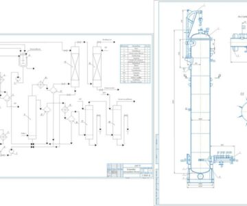 Чертеж Технологическое проектирование установки алкилирования бензола мощностью 175 тыс. т/год по этилбензолу
