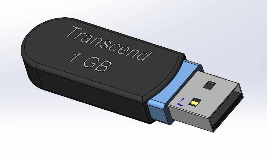 3D модель Флэш накопитель Transcend USB JF V30_1GB