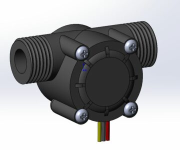 3D модель Датчик расхода воды YF-S201