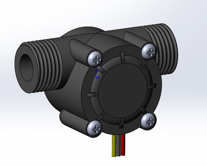 3D модель Датчик расхода воды YF-S201