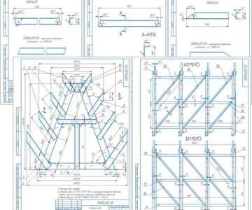Чертеж Стеллаж для хранения металла
