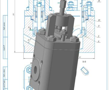 3D модель Вентиль запорный из сборника заданий по черчению Р.С. Миронова