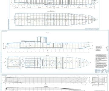 Чертеж Бронекатер пр.1125 (БК-140. Стр.№181)