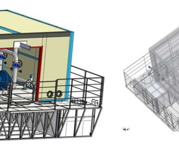 3D модель Плавучая насосная станция (ПНС) 640 м3/ч, напор 50 м