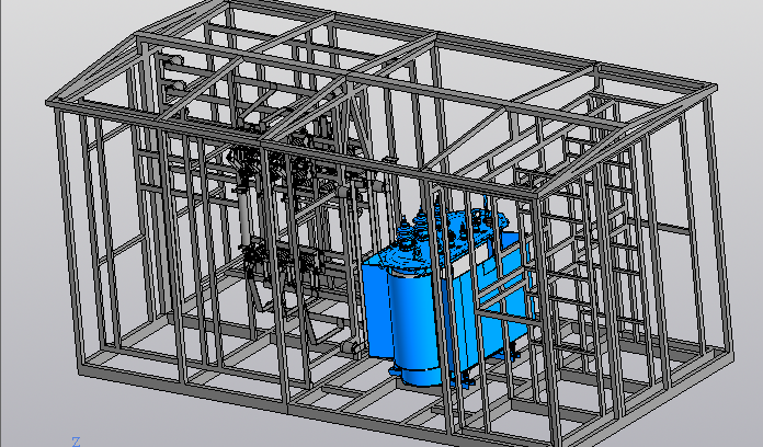 3D модель Трансформаторная подстанция 1КТПн-250-10/0,4-У1