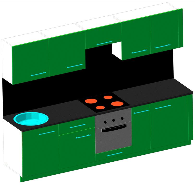 3D модель Кухня для самостоятельной сборки