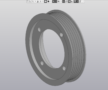 3D модель Переработанный шкив водяной помпы для двигателя Zetec-E