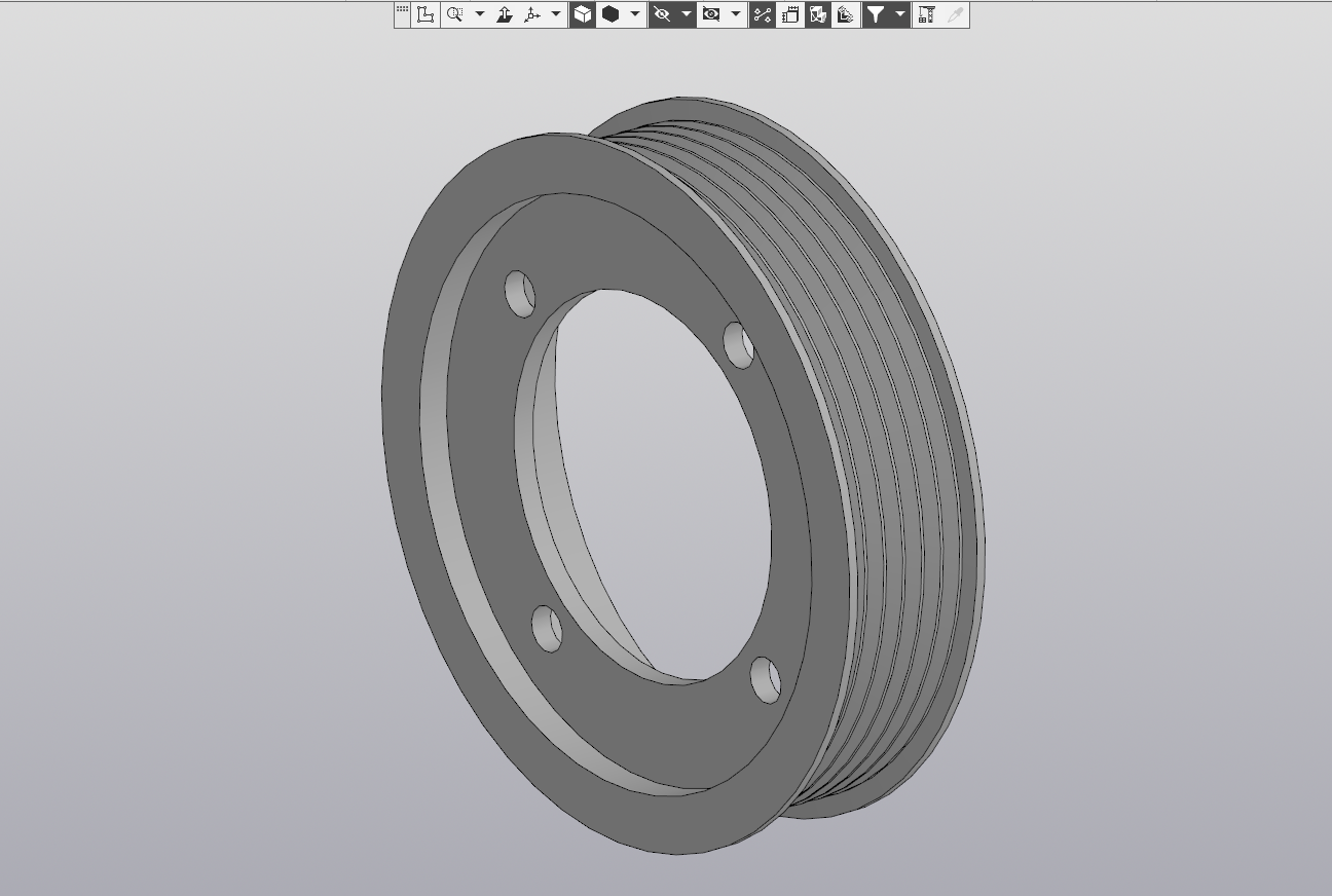 3D модель Переработанный шкив водяной помпы для двигателя Zetec-E