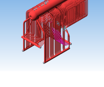 3D модель Модель трубной системы парового котла ДКВр-10/13