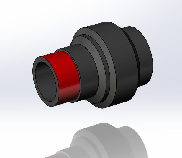 3D модель Муфта разборная с наружной резьбой, PVC, BIRV, FIP