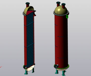 3D модель Кожухотрубный теплообменник ТОА