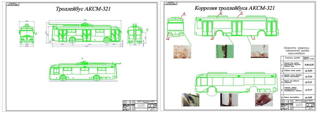 Чертеж Чертёж троллейбуса