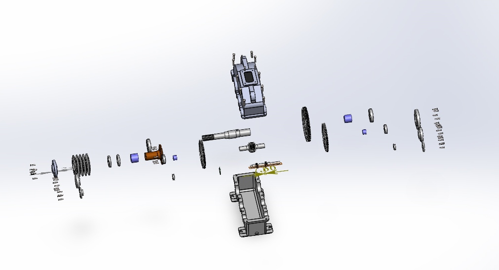 3D модель Редуктор цилиндрический в 3д Solid Edge 16