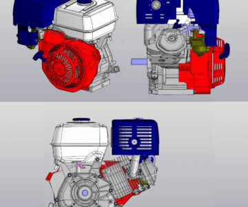 3D модель Двигатель Honda GX340 3D модель