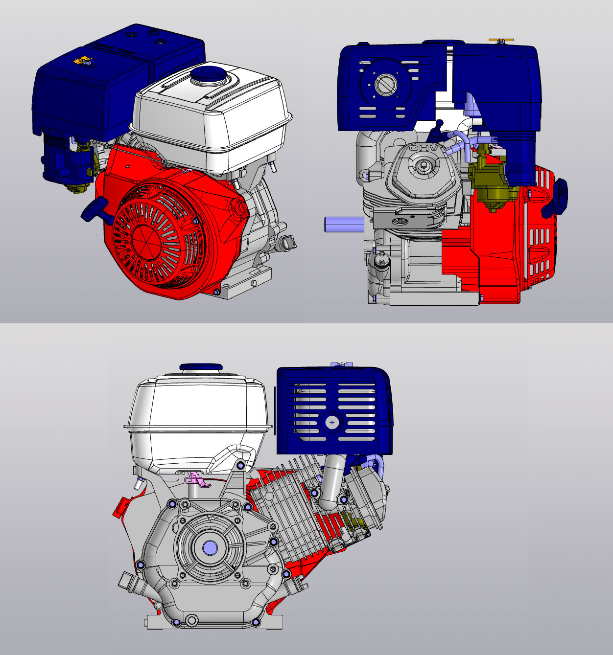 3D модель Двигатель Honda GX340 3D модель