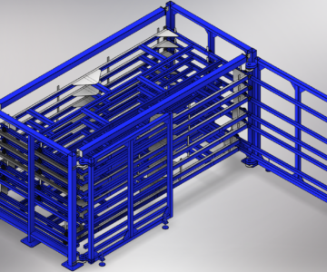3D модель Стеллаж для хранения листового металла 4500х2500х2000