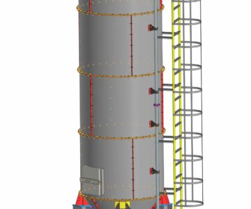 3D модель Силос 20 кубов под перлит высотой 9000