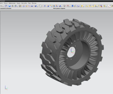 3D модель Колесо с безвоздушной шиной Michelin Tweel