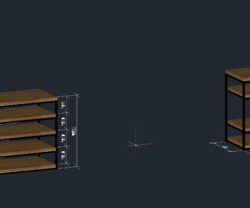 Чертеж Стеллаж "лофт"  460х730х780