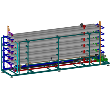 3D модель Установка обратного осмоса 50м3/ч