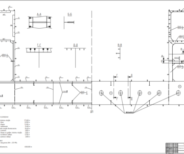 Чертеж Проектирование конструкции корпуса плавучего дока