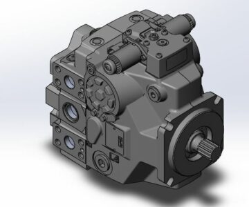 3D модель Насос Danfoss H1-P-069-R-A-A-A5-C3-N-F5-H-G1-H6-K42-K42-C-P-28-PN-NNN-NNN