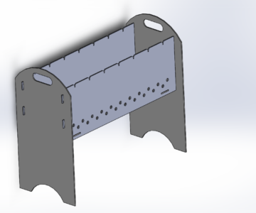 3D модель Мангал из листового металла 5 мм