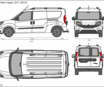 Чертеж Fiat Doblo Cargo длинная база 2015