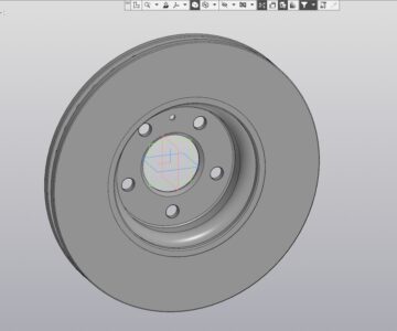 3D модель Диск тормозной передний вентилируемый AUDI Q5 2009-2012 (8R0 615 301 G)