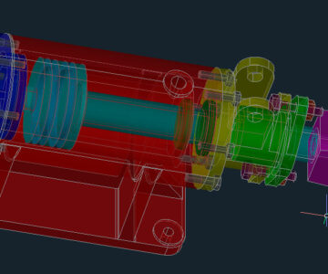 3D модель Гидравлический цилиндр МЧ00.26