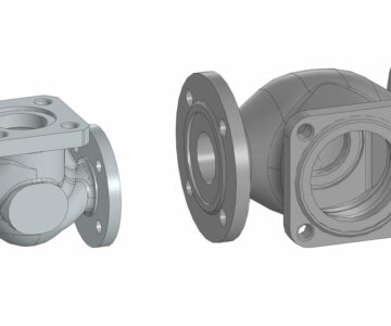 3D модель Стальной корпус трубопроводной арматуры (универсальный) DN50 PN16 и корпус DN 25 PN16 трубопроводной арматуры