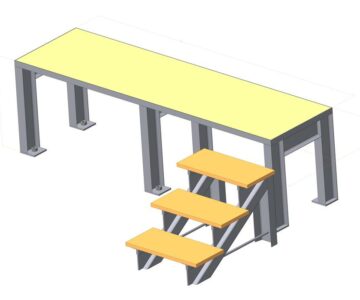 3D модель Эстакада с приставной лестницей