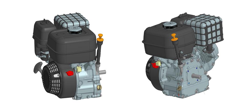 3D модель Двигатель Zongshen GB270