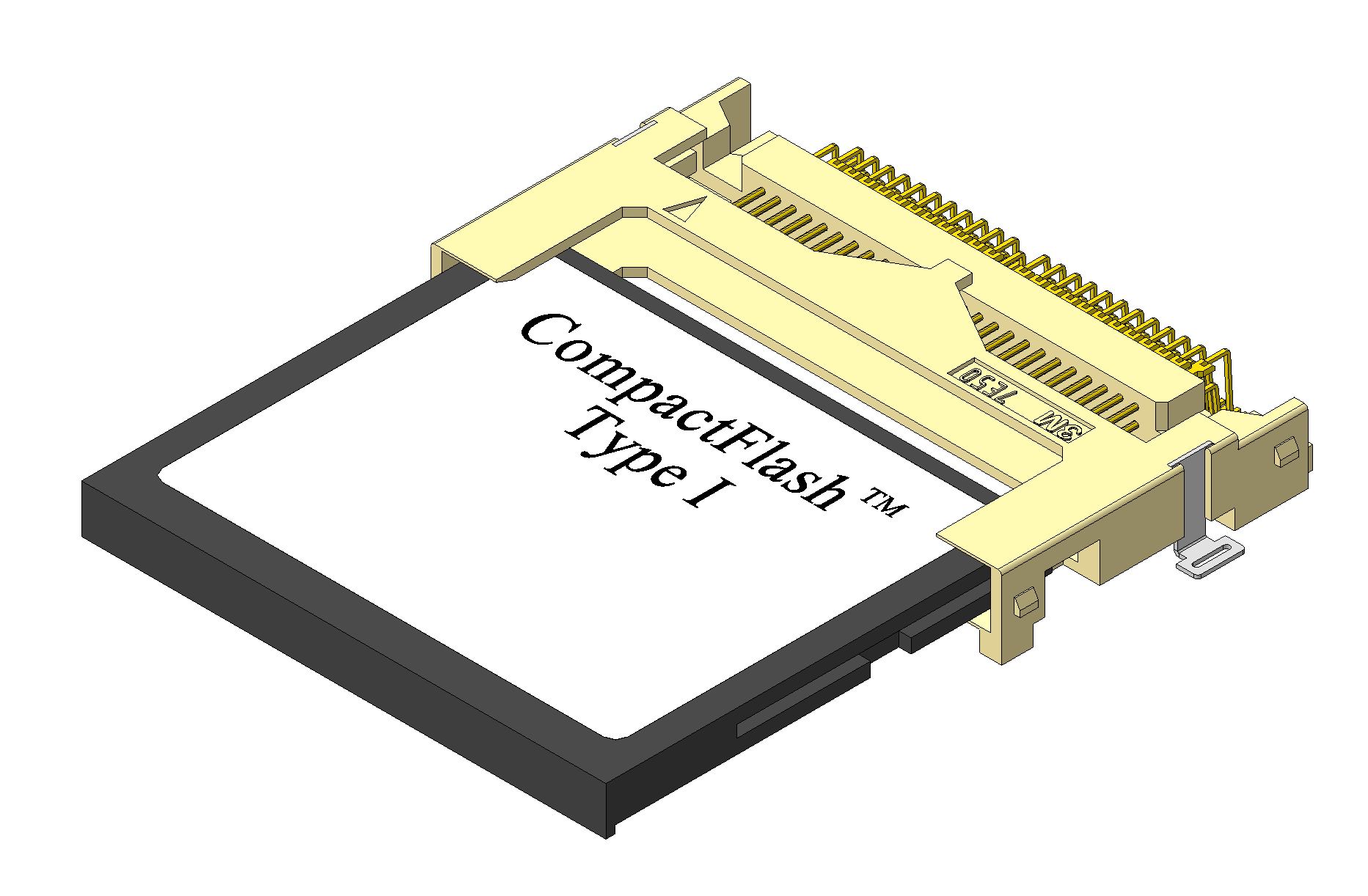 3D модель Разъем(сокет) для CompactFlash карты